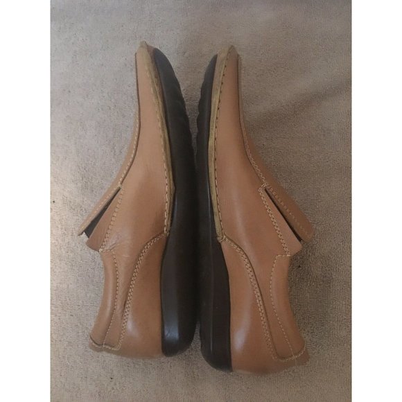 New Massimo Castello Shoes Mocacin Loafers Tan Sz 10 Maroon Msrp $148 - Picture 5 of 8